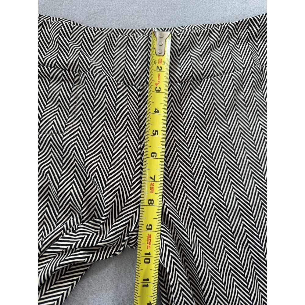 J McLaughlin Carmel Catalina Cloth Pants Black Chevron Wide Straight Leg Size S - Picture 11 of 15